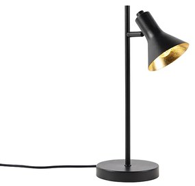 Moderne tafellamp zwart met goud 1-lichts - Magno Modern E14 rond Binnenverlichting Lamp