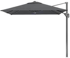 Platinum Voyager zweefparasol T1 2.5x2.5 m. - Antraciet met voet en hoes