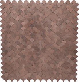 Zelfklevende Mozaïektegels Metaal | Visschub Donkerkoper | 28,8×29,8 cm | Keuken, Bad &amp; WC