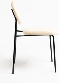 Set 4 Cora Black Fluwelen Stoelen