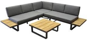 Showroommodel Dilos platform hoek loungeset 3 delig antraciet aluminium