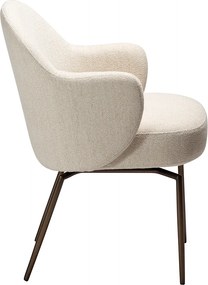 Dan-Form Bae Swivel Beige Boucle Eetkamerstoel Draaibaar