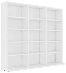 vidaXL Cd-kast 102x23x89,5 cm bewerkt hout wit