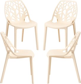 Set 4 Hissar Polypropyleen Stoelen