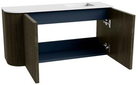 Mondiaz Joya 80cm toiletmeubel ronding links shadow met wastafel faye rechts zonder kraangat talc