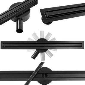 Lineaire afvoer CALANI ECO360 SLIM BLACK 60