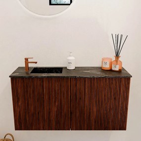 Mondiaz Joya DLux 80cm toiletmeubel ruby met wastafel faye links 1 kraangat lava