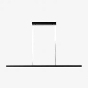 Led Lineaire Hanglamp 120 Cm Aluminium Wilen Zwart - Sklum