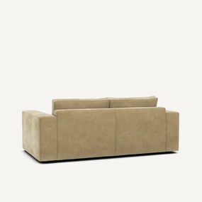 Compacte 3-zitsbank in stonewashed fluweel, SKANDER