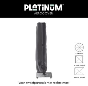 Platinum Beaufort Premium 3,2x3,2 m - Havanna taupe met voet en hoes