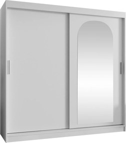 Kledingkast Hartford 499, Wit, 200x200x62cm, 159 kg, Kledingkast deuren: Schuivend, Aantal planken: 9, Aantal planken: 9