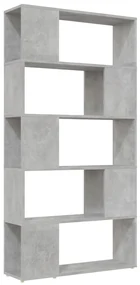 vidaXL Boekenkast/kamerscherm 80x24x155 cm spaanplaat betongrijs