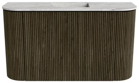 Mondiaz Joya DLux 75cm toiletmeubel ronding links/rechts shadow met wastafel faye midden zonder kraangat glace