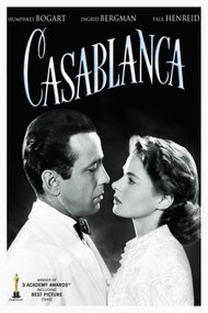 Kunstdruk Casablanca (Vintage Cinema / Retro Theatre Poster), (26.7 x 40 cm)