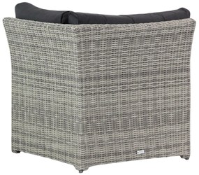 Loungeset tuin 4 personen Wicker Grijs  Garden Collections Giardino