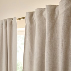Verduisteringsgordijn in gewassen linnen, ruflette-afwerking, PRIVATE