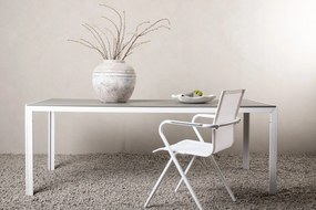 The Outsider Tuintafel - Toscane - Wit/Grijs - Alu/Polywood - 205x90 cm - The Outsider