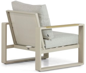 Stoel en Bank Loungeset 5 personen Aluminium/Polywood (teakfinish) Taupe  Lifestyle Garden Furniture Lezo
