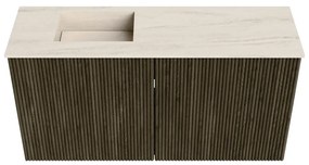 Mondiaz Joya DLux 80cm toiletmeubel shadow met wastafel faye links zonder kraangat meli