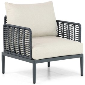 Stoel en Bank Loungeset 5 personen Aluminium/wicker Grijs  Coco Ibiza
