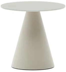 Kave Home Wilshire Ronde Bijzettafel Mat Glas Grijs 35 Cm - 35 X 35cm.