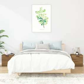 vidaXL Nachtkastjes 2 st 40x39x40 cm bruineikenkleurig