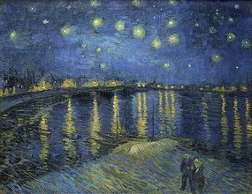 Vincent van Gogh - Kunstdruk Sterrennacht boven de Rhône, (40 x 30 cm)