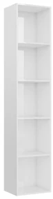 vidaXL Boekenkast 40x30x189 cm spaanplaat hoogglans wit