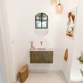 Mondiaz Joya DLux 70cm toiletmeubel dusk met wastafel faye midden zonder kraangat glace