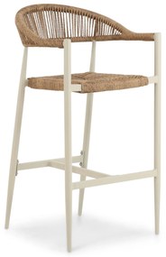Barstoel Aluminium/rope Taupe-naturel-bruin De Laan Granada