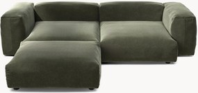 Modulaire fluwelen hoekbank Vetsak (3-zits)