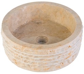 Sanigoods Eliza waskom rond alur 40x15cm crème
