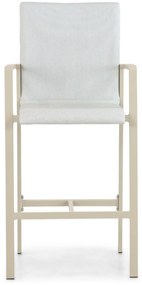 Barstoel Aluminium/textileen Taupe-naturel-bruin Lifestyle Garden Furniture Rome