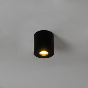 Moderne ronde badkamer spot zwart - Capa