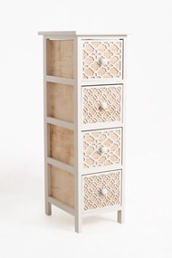 Hulpmeubilair Egle Wit, Smal, 4 laden