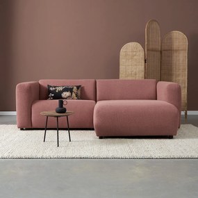 Kleine Bank Met Chaise Longue Rechts Terracotta Roze