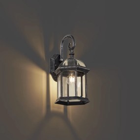 Klassieke buiten wandlamp antiek zilver IP44 - Glasgow