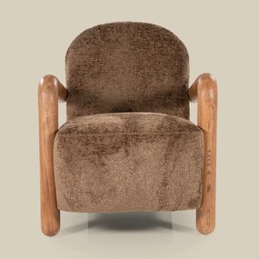 Fauteuil Met Hout Bruin