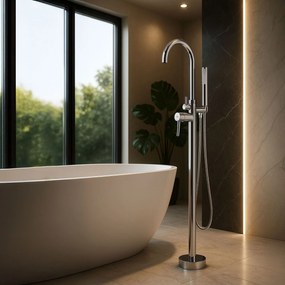 Vloeren  badmengkraan Rea Lungo Chrome