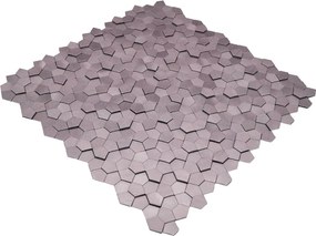 Zelfklevende Mozaïektegels Metaal | Pentagon 3D Roze | 28,2×28,2 cm | Keuken, Bad &amp; WC