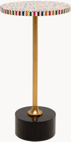 Ronde bijzettafel Domero Sticks, handgemaakt