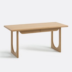 XL bureau in eiken en fineer, 2 lades, Douve