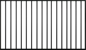 Tuinhek aluminium zwart gepoedercoat industrieel (150 x 85 cm)