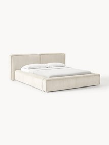 Gestoffeerd corduroy bed Lennon met opbergruimte