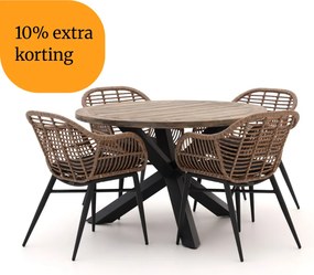 + 10% kassakorting | Diningset Intenso | 4 personen | Tuinset teakhout | 5-delig | Kees Smit Tuinmeubelen