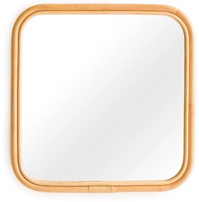 Vierkante spiegel in rotan 60x60 cm, Nogu