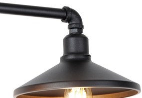 Industriële hanglamp zwart 4-lichts - Laser