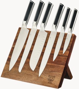 Messenblok Vantaa van acaciahout met messen, 7-delig