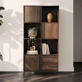 Eleonora Jimmy Kast Donker Mango Hout - 90x40x180cm.