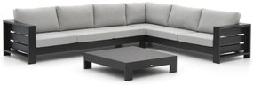 Hoek loungeset Bellagio  | 6 personen | Loungeset Grijs | Hoekbank Aluminium | 340x265cm | Kees Smit Tuinmeubelen